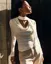 White Gathered Fitted Top