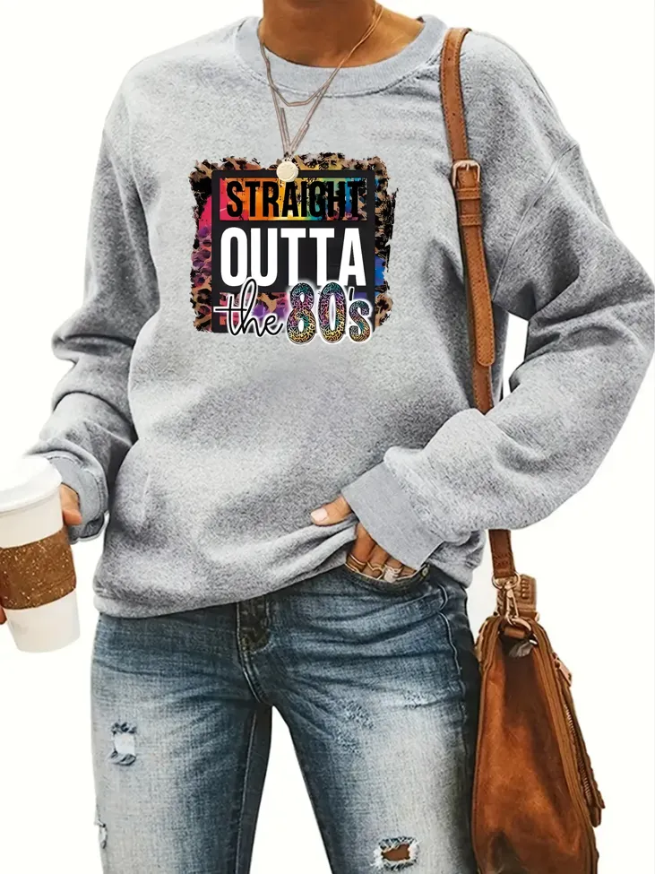 Grey Graphic Sweatshirt - Image 1