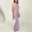 Purple Leopard Print Bodycon Maxi Dress