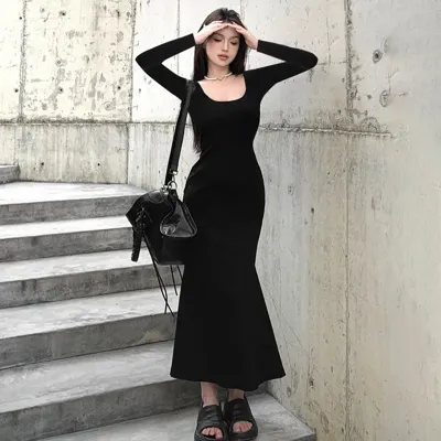 未使用タグ＊ ok.soon オクスン black maxi dress　M CATEGORY onepiece | ok.soon
