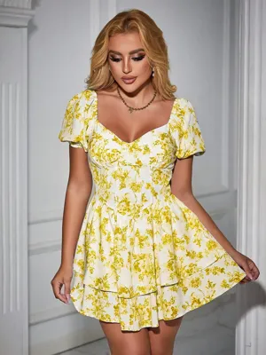 ワンピース AJISAI mini frill puff OP yellow ワンピース AJISAI mini frill puff OP yellow AJISAI mini