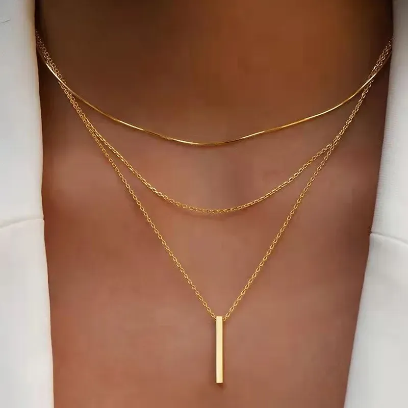 GLOQUAT Layered Gold Necklace Set For Women - 14K Gold Plated, Adjustable Mermaid Tail Pendant, Hypoallergenic & Gift Ready - View #9