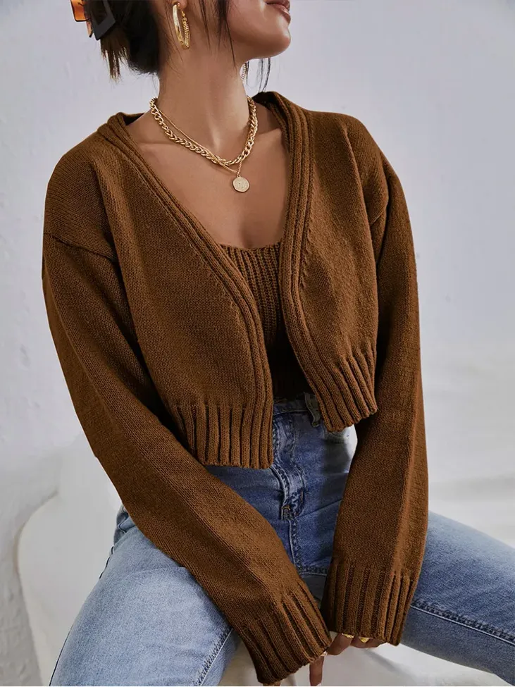 トップス vintage brown faded cardigan 1059358-15452881.jpg