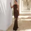 Dark Brown Knitted Bodycon Dress