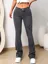 Charcoal Solid Boot Cut Jeans