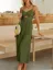 Olive V-Neck Cut Out Detail Jumpsuit