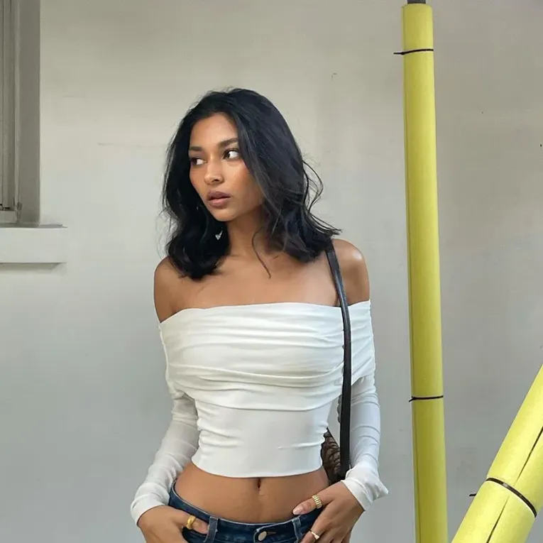 White Over Fold Off Shoulder Top - NEWME