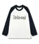 White Typographic Crew Neck Raglan Tshirt