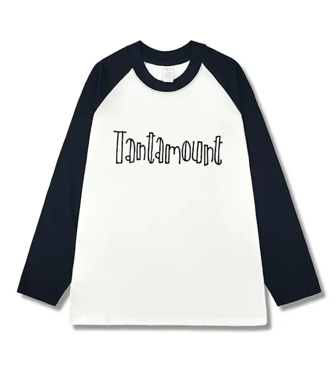 White Typographic Crew Neck Raglan Tshirt - Image 1