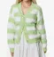 Light Green Striped Cardigan