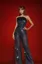 Black Sequins Fur Detail Jumpsuit