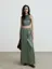 Green Shimmer Halter Neck Co Ord Set