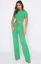 Green Ribbed Co Ord Set