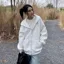 White Solid Hooded Sweatshirt