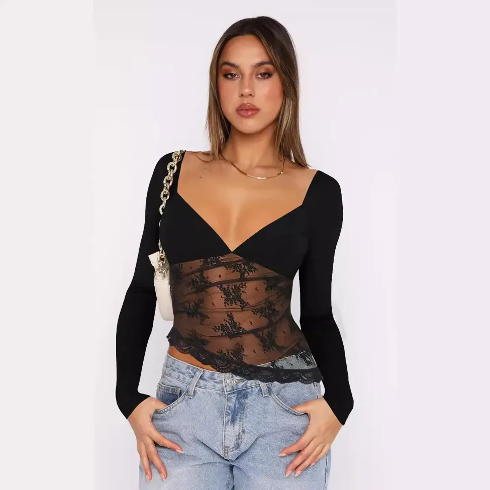 【新品未使用タグつき】Nini lace tops black andmary ANDMARY】Nini lace tops