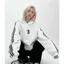 Light Grey Stripes Oversized Hooded Sweatshirt
