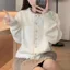 Off White Floral Round Neck Cardigan