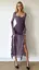 Purple Sweetheart Neck Dress With Ruffle Detail