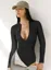 Zipper Up Solid Bodycon Bodysuit