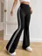 Black Solid Boot Cut Trousers
