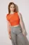 Orange See-Through Back Sleeveless Top