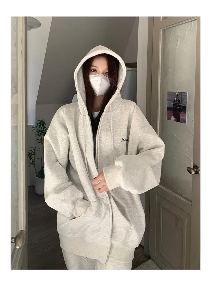 Light Grey Hooded Jacket - Image 1