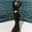 Black Solid Turtle Neck Bodycon Dress