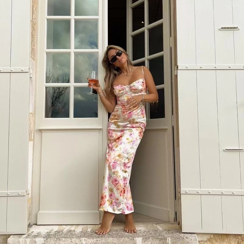 Off White Floral Maxi Dress - Image 1