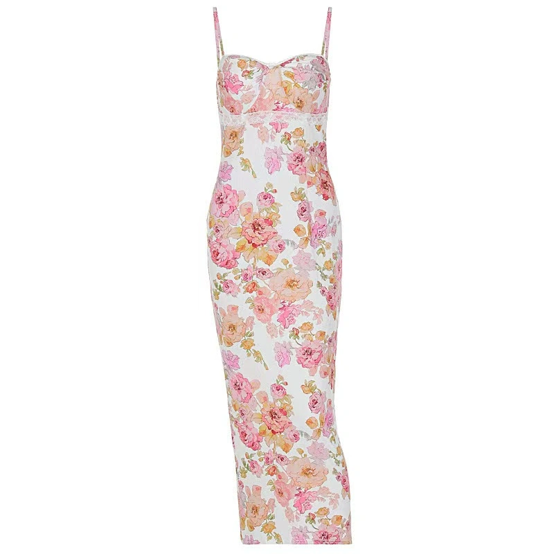 Off White Floral Maxi Dress - Image 2