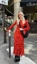 Red Abstract Print Maxi Dress