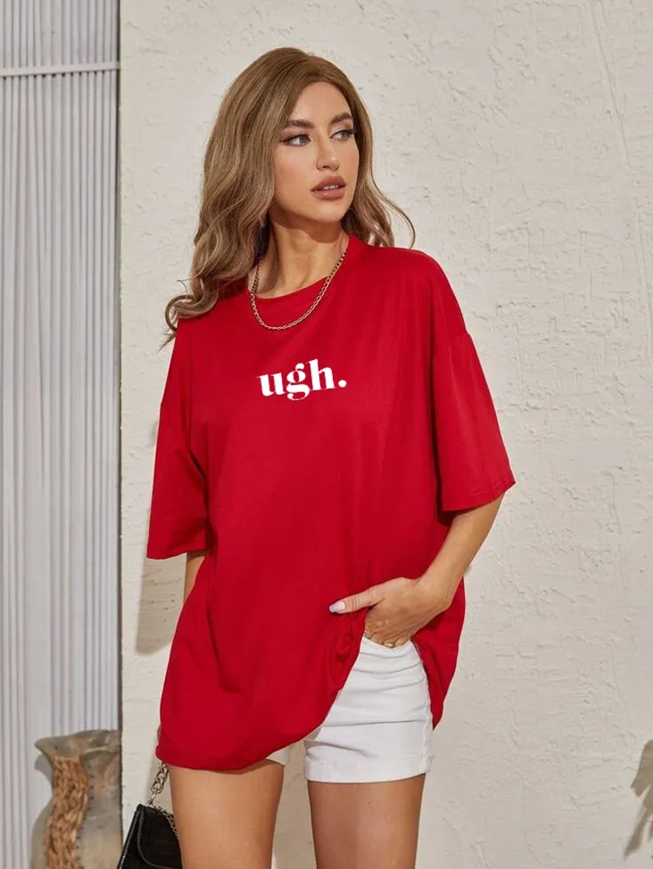 Printed Basic Oversized Tshirt - Image 1