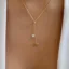 Gold Imitation Star Lariat Necklace