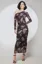 Brown Printed Maxi Dress