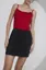 Black Solid Mini Skirt