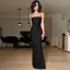 Black Solid Maxi Dress