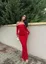 Red Solid Off Shoulder Bodycon Dress