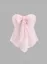 Light Pink Bow Detail Bandeau Top