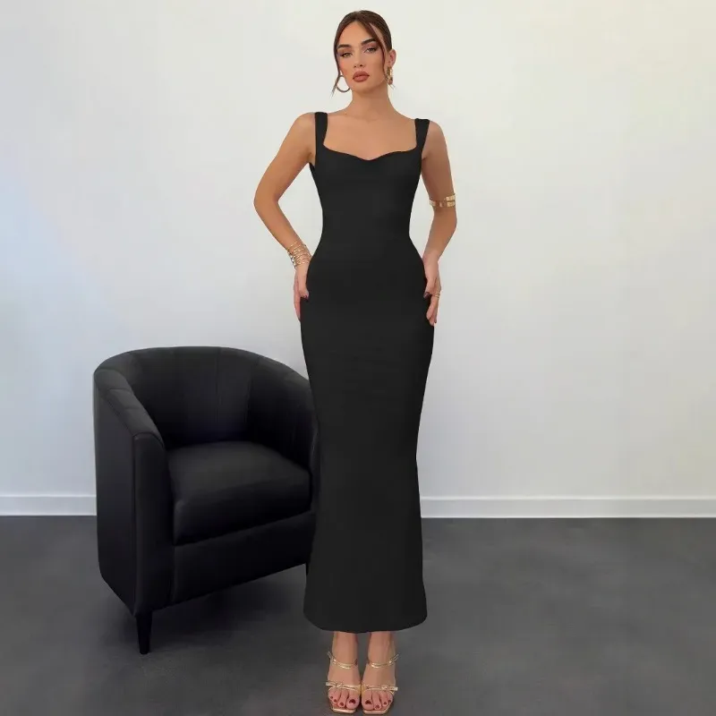 Black Cowl Neck Maxi Dress - NEWME