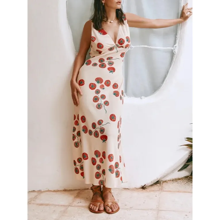 Beige Quirky Relaxed Maxi Dress - Image 1