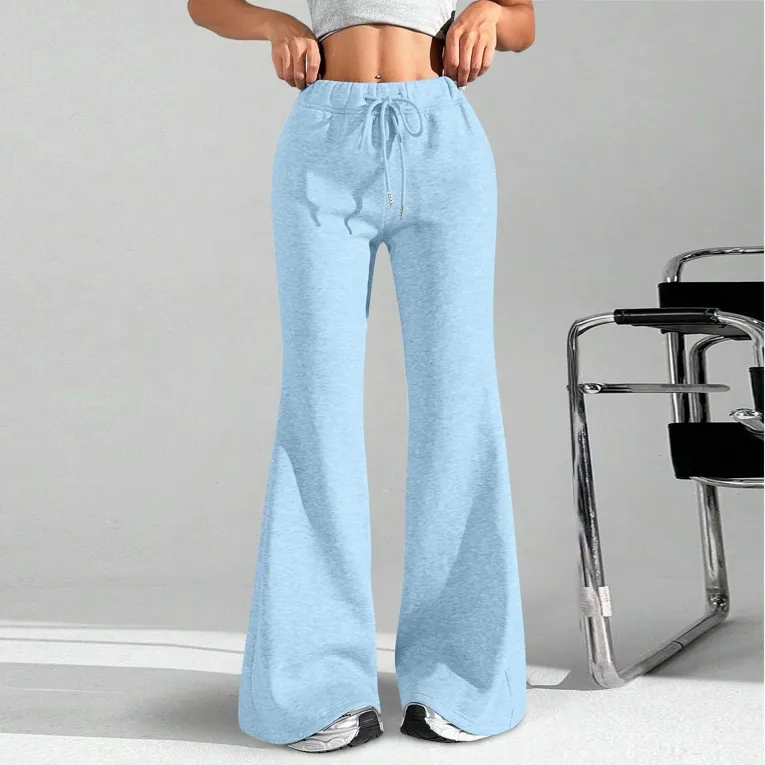 Light Blue Bootcut Fit Trackpant - Image 1