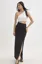 Black Colorbocked Thigh Slit Maxi Dress