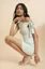 Light Blue One Shoulder Tieup Dress