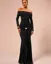 Black Solid Off Shoulder Maxi Dress
