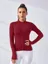 Burgundy Thumbhole Sleeve Sporty Jacket