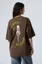 Brown Oversized Graphic Print Tshirt