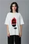White Oversized Graphic Print Tshirt