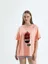 Peach Oversized Graphic Print Tshirt