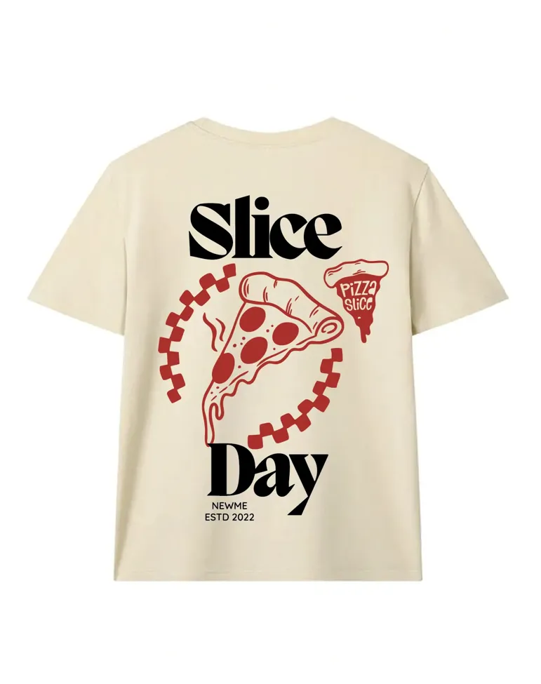 Beige Oversized Graphic Print Tshirt - Image 1