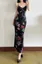 Floral Black Mermaid Maxi Dress