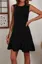 Black Ruffled Aline Dress